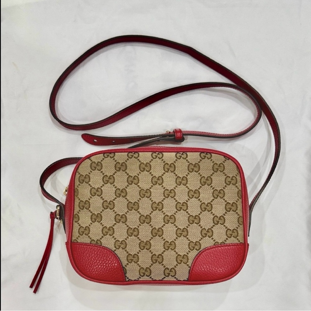 Gucci Bree Mini Monogram Red Crossbody
